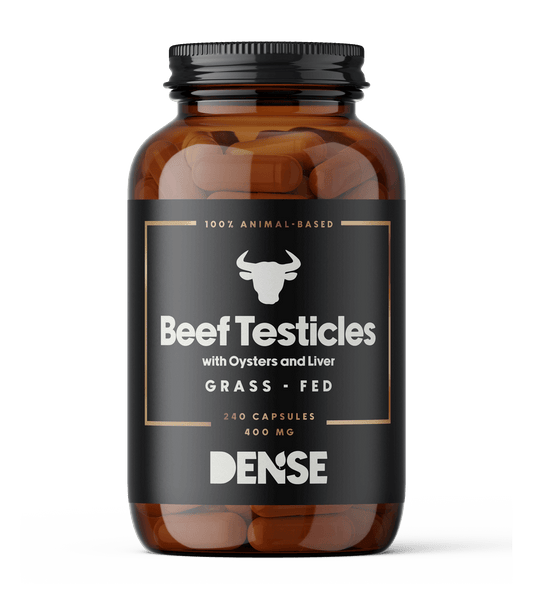 Grass-fed beef testicles supplement capsules