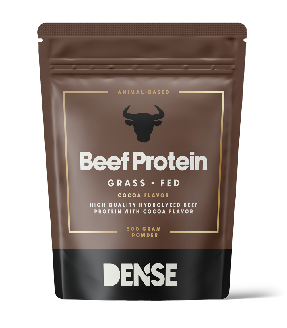 Grass-fed hydrolyzed beef protein with cocoa flavor