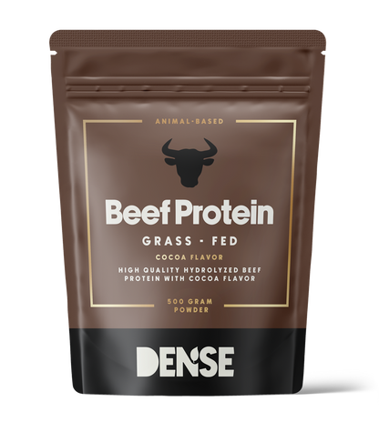 Grass-fed hydrolyzed beef protein with cocoa flavor