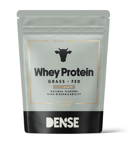 Grass-fed whey protein concentrate with chocolate flavor